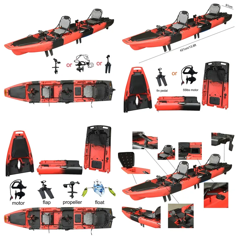 Fishing Kayak Pedal Drive - Wholesale 14 FT HDPE 3 Section