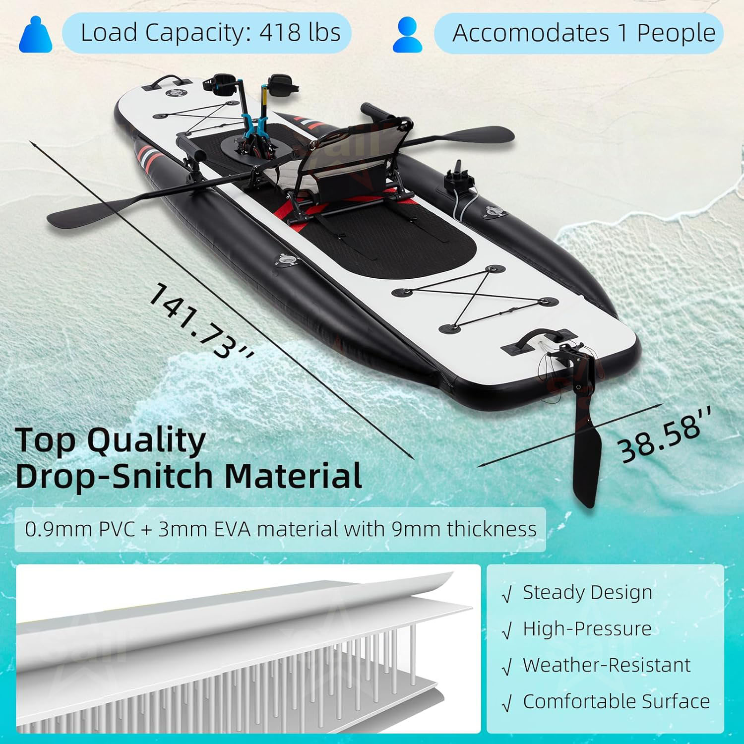 High Quality Inflatable Pedal  - Fishing Kayak Pedal Drive review and price