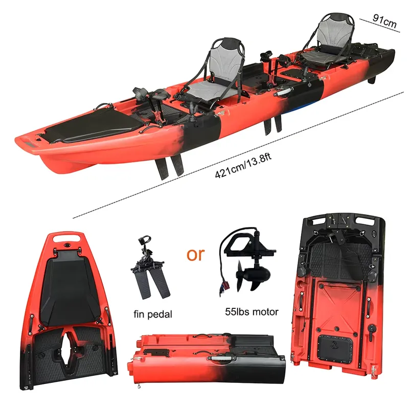 Wholesale 14 FT HDPE 3 Section - Fishing Kayak Pedal Drive review and price