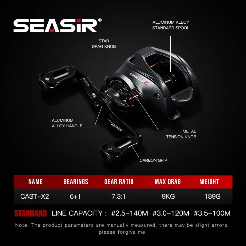 SEASIR Cast X2 Baitcasting Ree - Kastking Reel Zephyr review and price